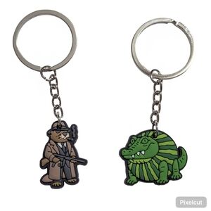 Novelty Funny Meme Inspired Italian Brainrot Keychain Set